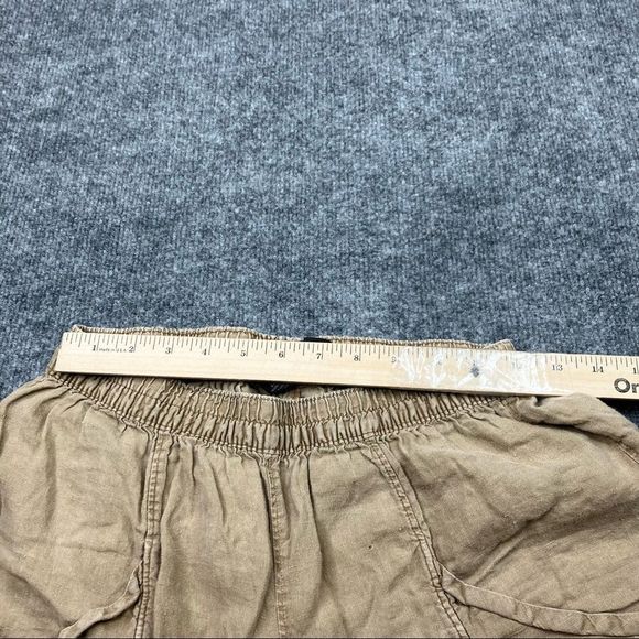 Tahari Linen pants khaki loose fit flow pants small - Picture 5 of 9